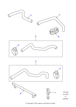 BTR8395 - Land Rover Hose-heater-outlet