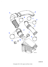 XR849560 - Jaguar Air intake tube