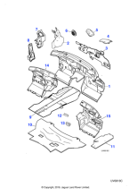 XR847936 - Jaguar Bulkhead insulation