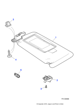 C2P11100AMN - Jaguar Sunvisor