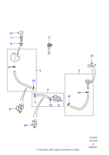 AMR5114 - Land Rover Hose & jet assembly-headlamp wash