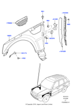 LR020795 - Land Rover Grille