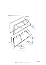 MTC6067 - Land Rover Glass & seal assembly-rear quarter