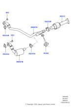 LR015927 - Land Rover Pipe - Exhaust - Front