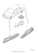 XR845592 - Jaguar Side marker/reflex lamp