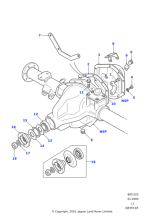 607185 - Land Rover Flange assembly rear hub