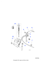 HNA2548AA - Jaguar Bonnet release cable