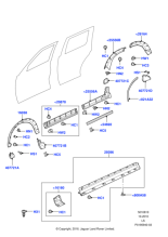LR010631 - Land Rover Moulding - Front Wheel Arch