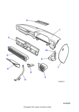 BDC9426 - Jaguar Facia centre and relay bracket strut