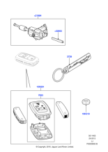 LR012408 - Land Rover Key - Cut - Service Only