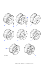 ANR2391LUQ - Land Rover Cap assembly-centre alloy wheel