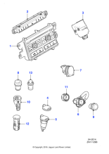 C2Z31478 - Jaguar Facia panel switchpack