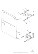 LR082984 - Land Rover Hinge assembly-load/tail door upper