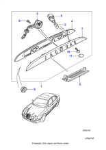 XR827789XXX - Jaguar Number plate plinth
