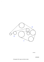 AJ89191 - Jaguar Engine drive belt