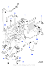 T4A15489 - Jaguar Auxillary radiator hose