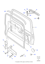 ALR9290 - Land Rover Checker assembly-rear door