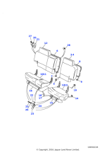 HMA110230LOY - Land Rover Cover assembly-rear seat small split squab