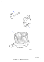 XR829155 - Jaguar Air conditioning blower motor