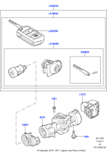 LR017450 - Land Rover Lockset - Complete Vehicle