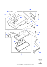 LLH500180 - Land Rover Hose-camshaft cover/breather valve breather