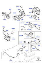 LR014625 - Land Rover Cable - Battery Positive