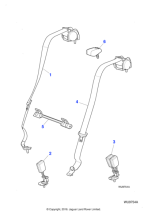 C2S14586LGP - Jaguar Twin seatbelt buckle