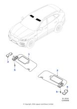 T4K1750PBS - Jaguar Sunvisor