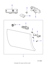 C2Z10725LEG - Jaguar Glovebox door and stowage bin