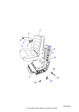 BTR7278SUA - Land Rover Armrest assembly-front seat