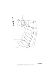 BTR7436LNF - Land Rover Headrestraint assembly