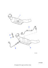 C2C41600 - Jaguar Exhaust downpipe and catalyst