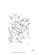 XR88883 - Jaguar Plastic rivet