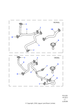 JHB100640 - Land Rover Hose-inlet manifold to heater coolant
