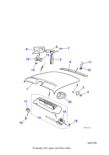 BCC9494XE - Jaguar Sunvisor support clip