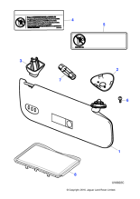 XR849725AGD - Jaguar Illuminated sunvisor