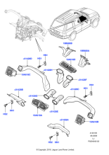 LR032882 - Land Rover Duct - Heater Air Inlet