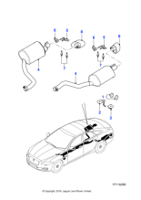 C2D26480 - Jaguar Exhaust mounting bracket