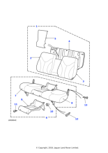 AWR3966RIG - Land Rover Squab-rear seat folding bench