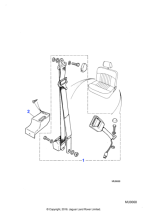BCC5331 - Jaguar Seatbelt reel cover