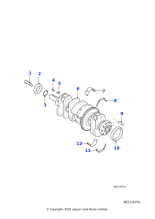 XR858317 - Jaguar Bearing - Crankshaft Main