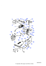 DBP6533LNF - Land Rover Housing-inner panel door release assembly