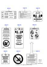 LR023377 - Land Rover Label - Warning - Airbag