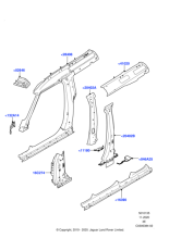 LR130709 - Land Rover Reinforcement - ""A"" Pillar