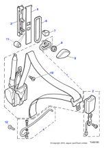 GJA2488ACSDZ - Jaguar Seatbelt slider shield
