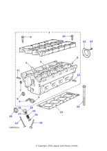 LDF105080L - Land Rover Cylinder head assembly-engine
