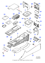 T2H36131SBK - Jaguar Armrest lid