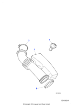 XR849998 - Jaguar Air intake tube
