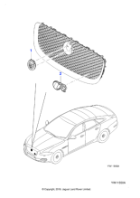 C2D35915 - Jaguar Radiator grille badge
