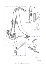 HJE7044ABNED - Jaguar Seatbelt height adjuster